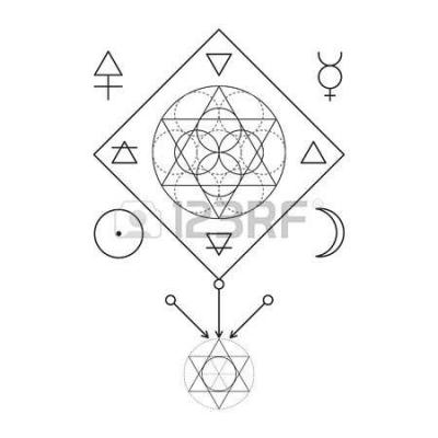 4 symbol of alchemy and sacred geometry