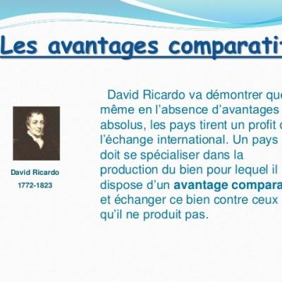Kxtheorie des avantages comparatifs selon david ricardo 2 638